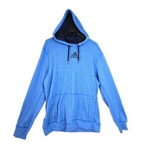 Adidas Heathered Blue Pullover ClimaWarm Hoodie Sweater